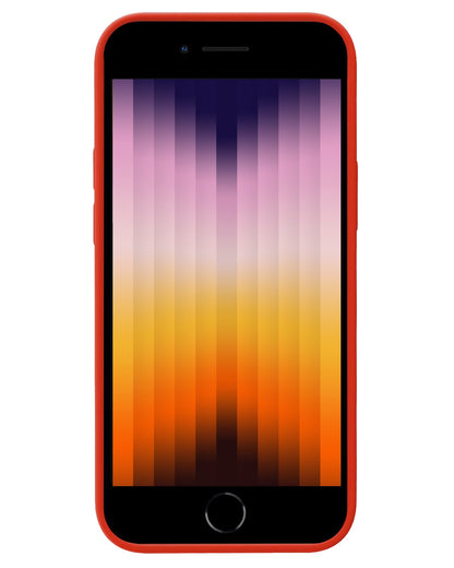 Forterra iPhone SE 2022 Hoesje Siliconen Backcover Lichtgewicht - Rood