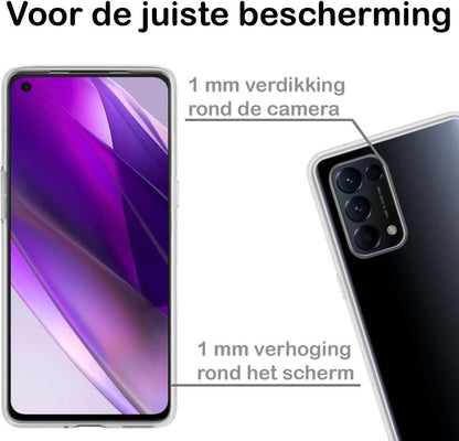 Forterra OPPO Find X3 Lite Hoesje Siliconen Backcover Lichtgewicht - Transparant