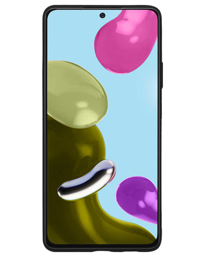 Forterra Xiaomi Redmi Note 11 Hoesje Siliconen Backcover Lichtgewicht - Zwart
