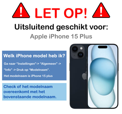 Forterra Privacy Screenprotector Geschikt voor Apple iPhone 15 Plus - Met Installatie Kit - Privacy - Beschermglas - Flexibel Glas - Tempered Glass - Screen Protector