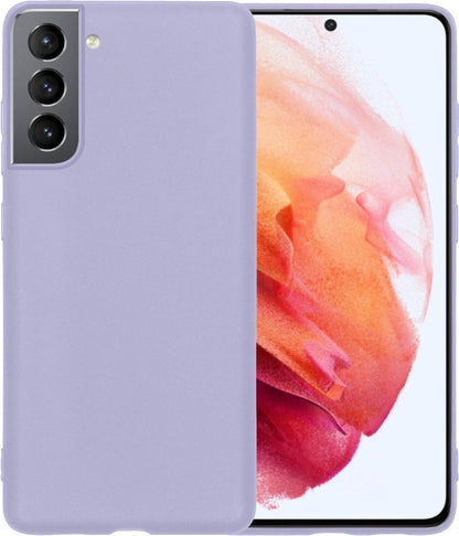 Forterra Samsung S21 Plus Hoesje Siliconen Backcover Lichtgewicht - Lila