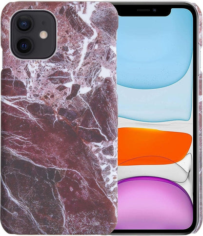 Forterra iPhone 11 Hoesje Marmer Hard Case Cover - Rood
