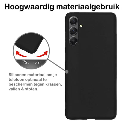 Forterra Samsung A54 Hoesje Siliconen Backcover Lichtgewicht - Zwart