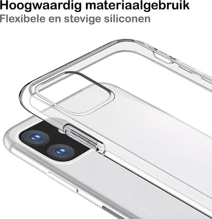 Forterra iPhone 11 Hoesje Siliconen Backcover Lichtgewicht - Transparant