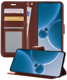 Forterra OnePlus Nord 3 Hoesje Bookcase Cover met Kaarthouder - Bruin