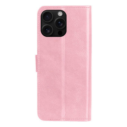 Forterra iPhone 16 Pro Max Hoesje Bookcase Cover met Kaarthouder - Lichtroze
