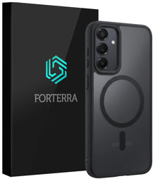 Forterra Samsung A55 Hoesje Geschikt voor Magsafe Backcover Shockproof - Zwart