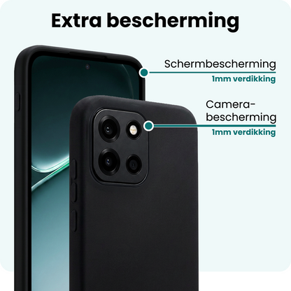 Forterra OnePlus Nord 6 Hoesje Siliconen Backcover Lichtgewicht - Zwart