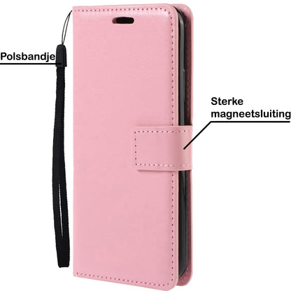 Forterra Samsung A33 Hoesje Bookcase Cover met Kaarthouder - Lichtroze