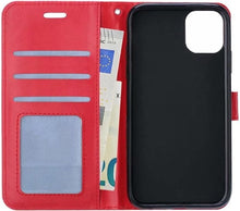 Forterra iPhone 12 Mini Hoesje Bookcase Cover met Kaarthouder - Rood