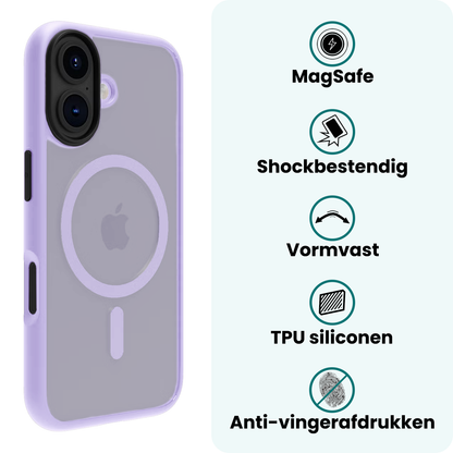 Forterra iPhone 17 Hoesje Geschikt voor Magsafe Backcover Shockproof - Lila
