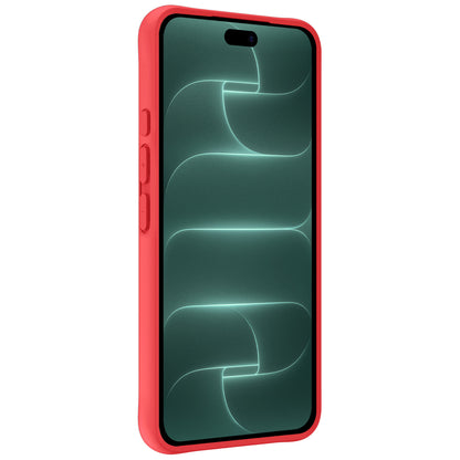 Forterra iPhone 18 Pro Hoesje Siliconen Backcover Lichtgewicht - Rood