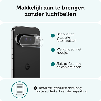 Forterra Google Pixel 10 Pro XL Camera Screenprotector Gehard Glas