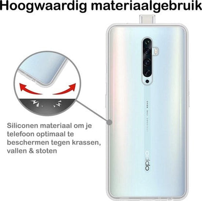 Forterra OPPO Reno 2Z Hoesje Siliconen Backcover Lichtgewicht - Transparant
