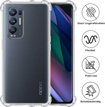 Forterra OPPO Find X3 Neo Hoesje Shockproof Backcover Siliconen - Transparant