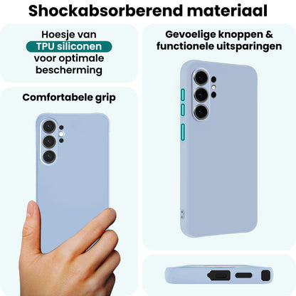 Forterra Samsung S26 Ultra Hoesje Siliconen Backcover Lichtgewicht - Lichtblauw