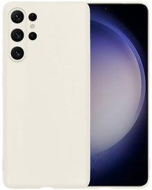 Forterra Samsung S23 Ultra Hoesje Siliconen Backcover Lichtgewicht - Wit