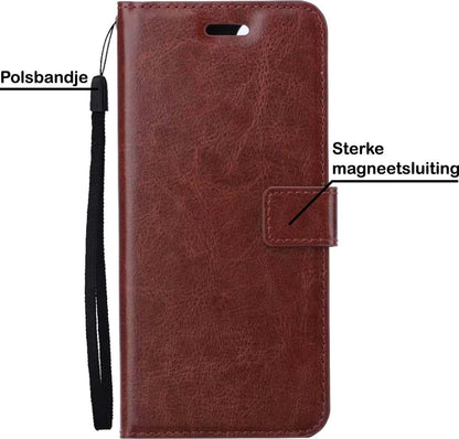 Forterra Samsung A32 5G Hoesje Bookcase Cover met Kaarthouder - Bruin