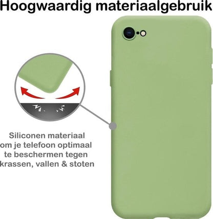 Forterra iPhone 7 Hoesje Siliconen Backcover Lichtgewicht - Groen
