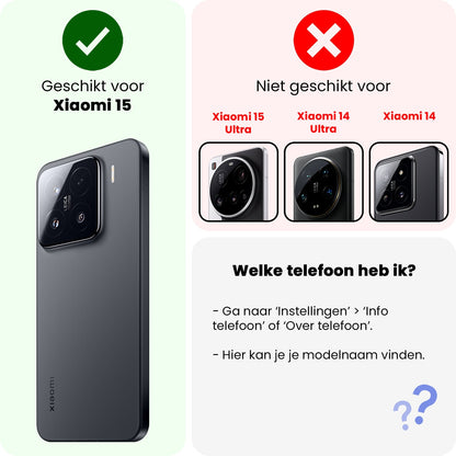 Forterra Xiaomi 15 Hoesje Siliconen Backcover Lichtgewicht - Zwart