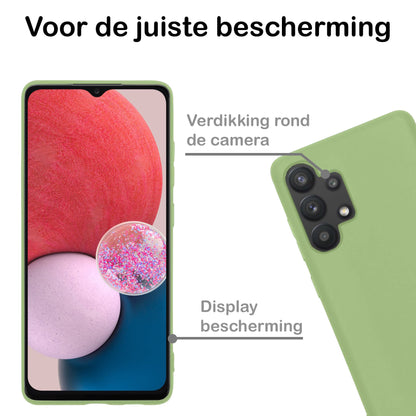 Forterra Samsung A13 4G Hoesje Siliconen Backcover Lichtgewicht - Groen