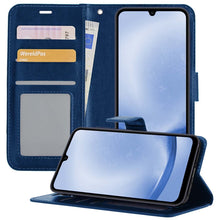 Forterra Samsung A25 Hoesje Bookcase Cover met Kaarthouder - Donkerblauw