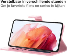 Forterra Samsung S21 Plus Hoesje Bookcase Cover met Kaarthouder - Lichtroze