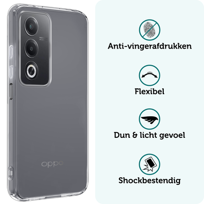 Forterra OPPO A80 Hoesje Siliconen Backcover Lichtgewicht - Transparant