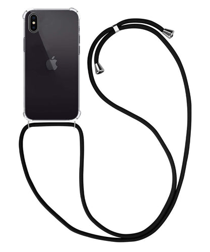 Forterra iPhone Xs Hoesje met Koord Backcover Shockproof - Transparant