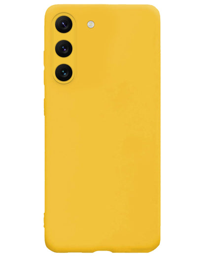 Forterra Samsung S23 Hoesje Siliconen Backcover Lichtgewicht - Geel
