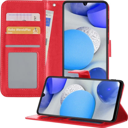 Forterra Samsung A42 Hoesje Bookcase Cover met Kaarthouder - Rood