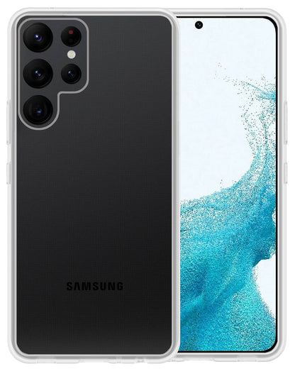Forterra Samsung S22 Ultra Hoesje Siliconen Backcover Lichtgewicht - Transparant