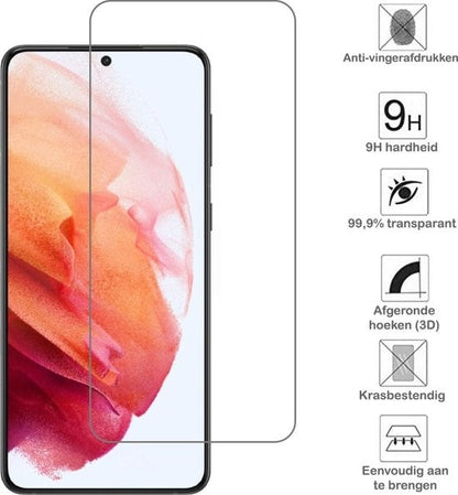 Forterra Samsung S21 Screenprotector Gehard Glas - Volledige dekking