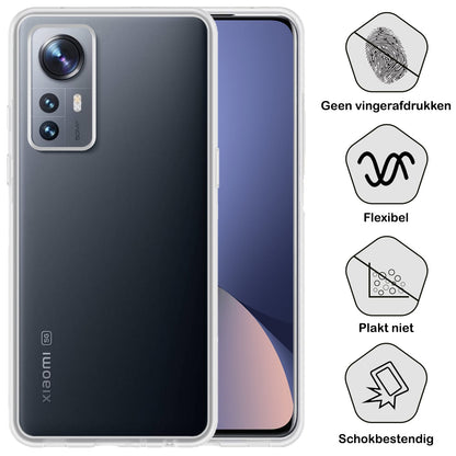 Forterra Xiaomi 12X Hoesje Siliconen Backcover Lichtgewicht - Transparant