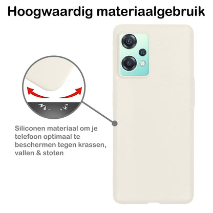 Forterra OnePlus Nord CE 2 Lite Hoesje Siliconen Backcover Lichtgewicht - Wit