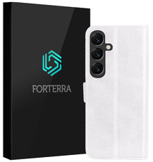Forterra Samsung S25 Plus Hoesje Bookcase Cover met Kaarthouder - Wit