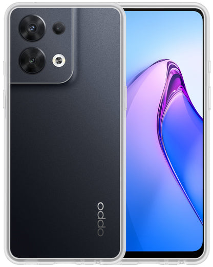 Forterra OPPO Reno 8 Hoesje Siliconen Backcover Lichtgewicht - Transparant