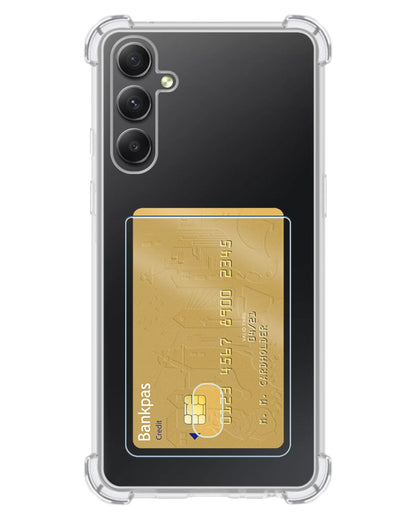 Forterra Samsung A54 Hoesje Kaarthouder Backcover Shockproof - Transparant
