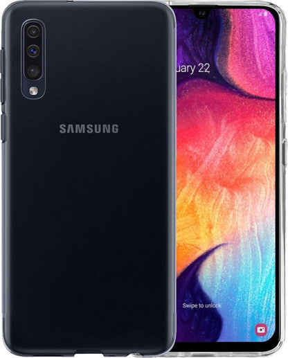 Forterra Samsung Galaxy A50 Hoesje Siliconen Backcover Lichtgewicht - Transparant