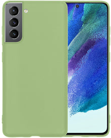 Forterra Samsung S21 FE Hoesje Siliconen Backcover Lichtgewicht - Groen