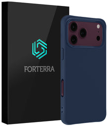 Forterra iPhone 18 Pro Max Hoesje Siliconen Backcover Lichtgewicht - Donkerblauw