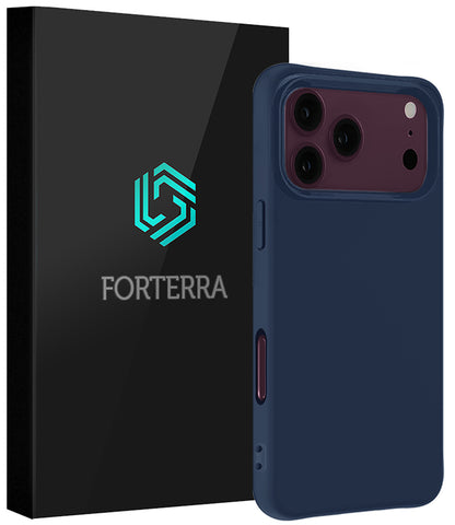Forterra iPhone 18 Pro Max Hoesje Siliconen Backcover Lichtgewicht - Donkerblauw