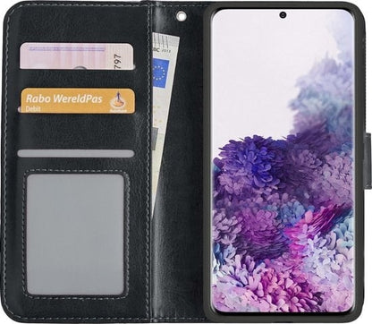 Forterra Samsung S20 Hoesje Bookcase Cover met Kaarthouder - Zwart