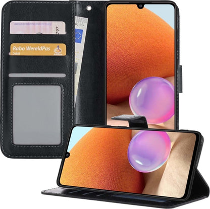 Forterra Samsung A32 4G Hoesje Bookcase Cover met Kaarthouder - Zwart
