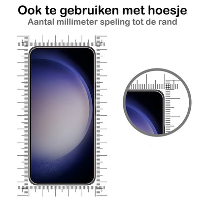 Forterra Samsung S23 Plus Screenprotector Gehard Glas - Volledige dekking