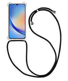 Forterra Samsung A34 Hoesje met Koord Backcover Shockproof - Transparant