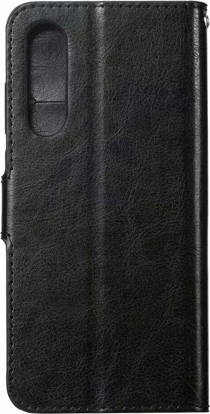 Forterra Samsung Galaxy A50 Hoesje Bookcase Cover met Kaarthouder - Zwart