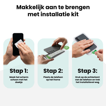 Forterra Privacy Screenprotector Geschikt voor Samsung Galaxy S24 - Met Installatie Kit - Privacy - Beschermglas - Flexibel Glas - Tempered Glass - Screen Protector