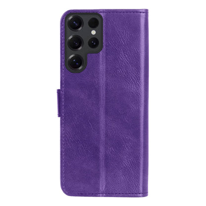 Forterra Samsung S25 Ultra Hoesje Bookcase Cover met Kaarthouder - Paars