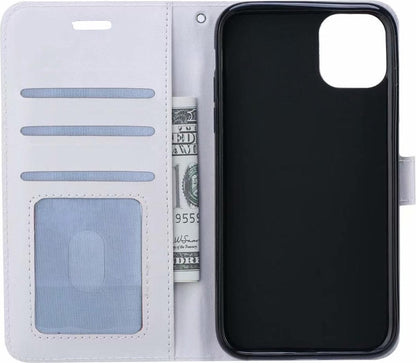 Forterra iPhone 11 Pro Max Hoesje Bookcase Cover met Kaarthouder - Wit
